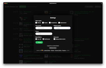 Spotify Release List gallery image