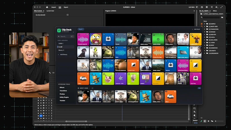 Clip Deck for Premiere Pro screenshot 1 (video preview)