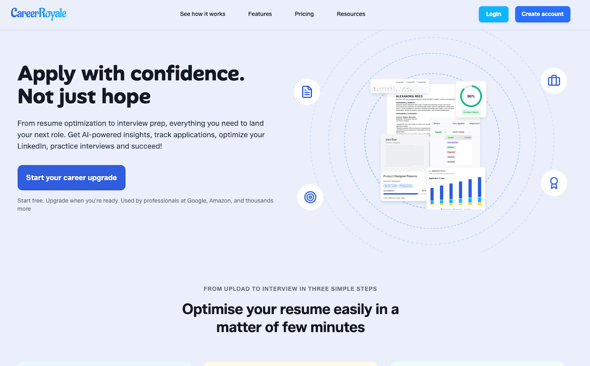 CareerRoyale - Main product screenshot demonstrating key features and user interface