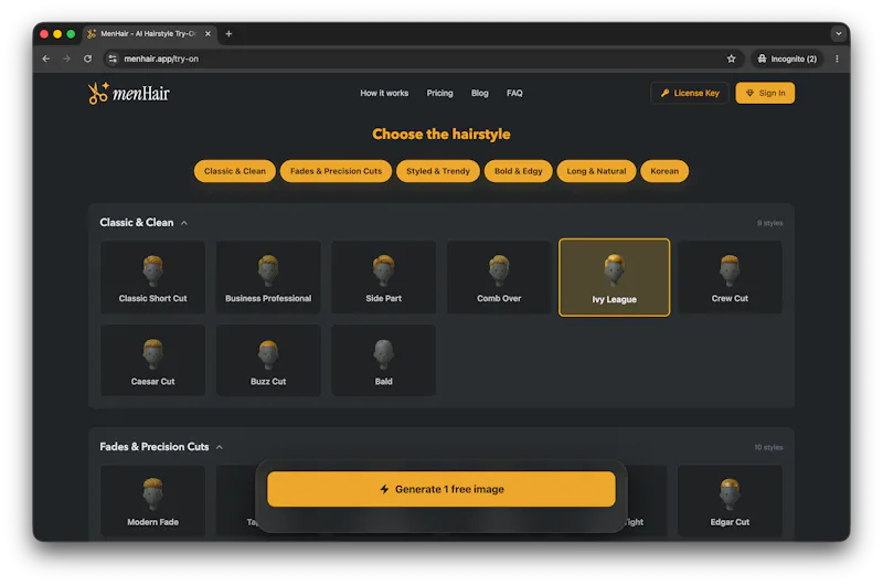 MenHair screenshot 3