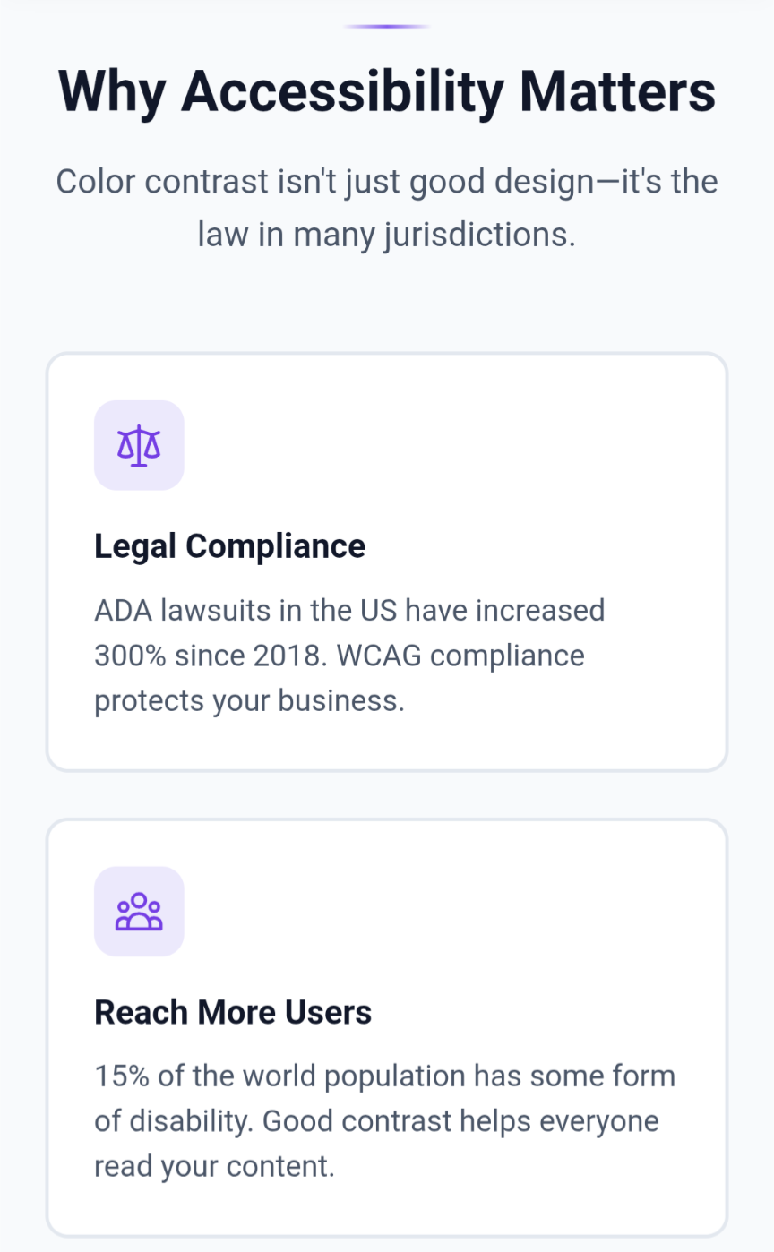 Color Contrast Checker - Screenshot 2 showing product features and functionality