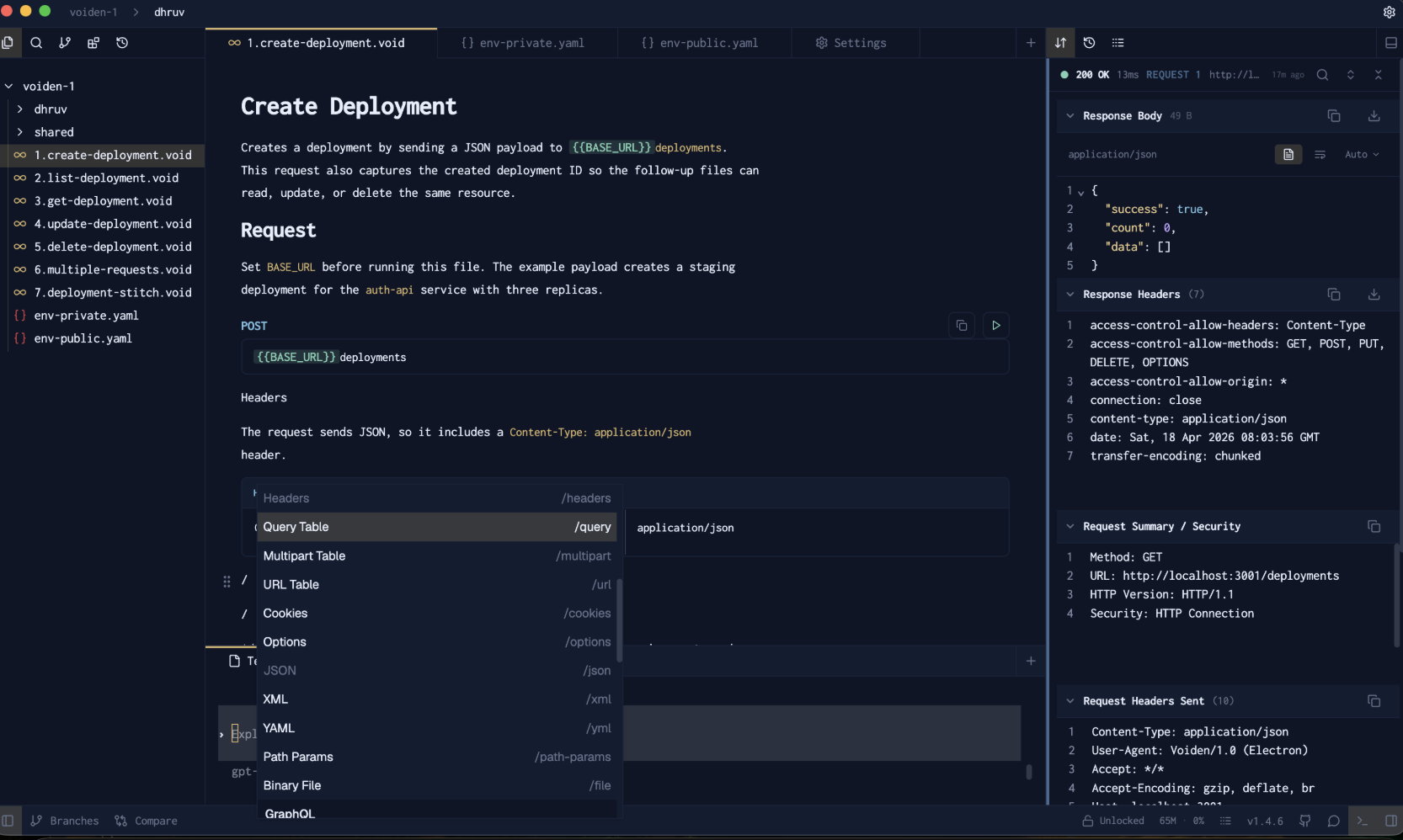 Voiden API Client gallery image