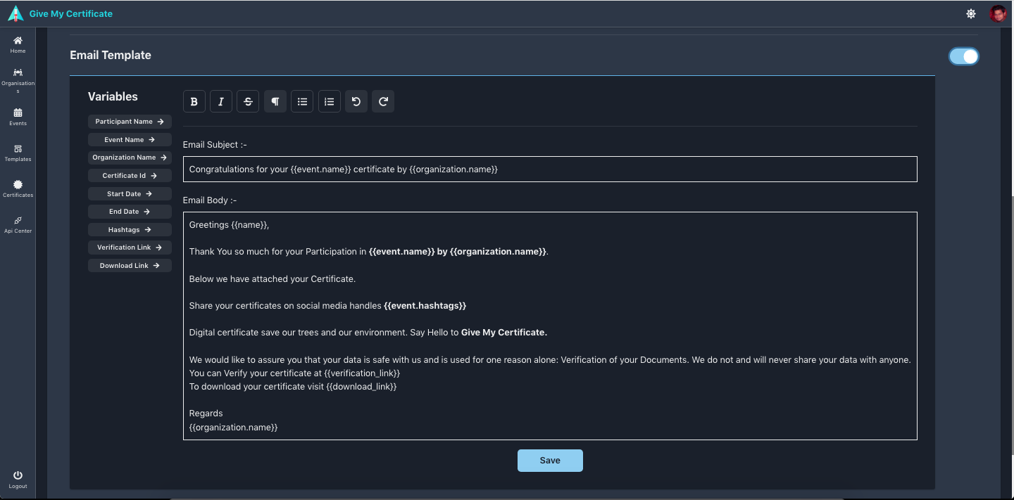 Give My Certificate gallery image