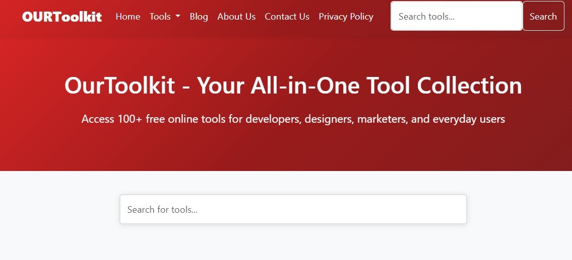 OurToolkit - Main product screenshot demonstrating key features and user interface