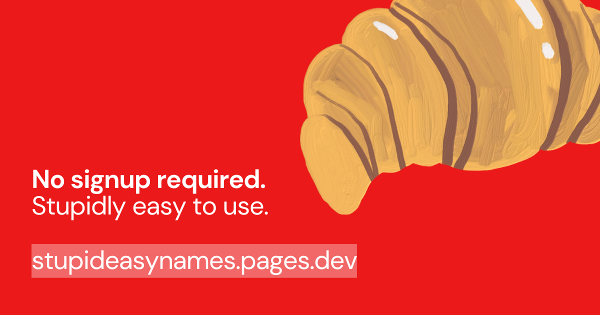 Stupid Easy Names - Screenshot 5 showing product features and functionality