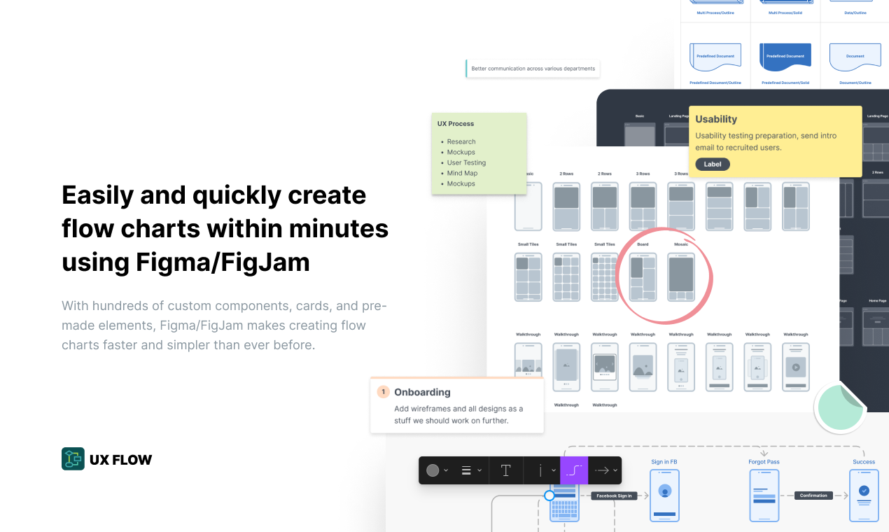 UX Flow 3.0 FREE Flow chart kit media 1