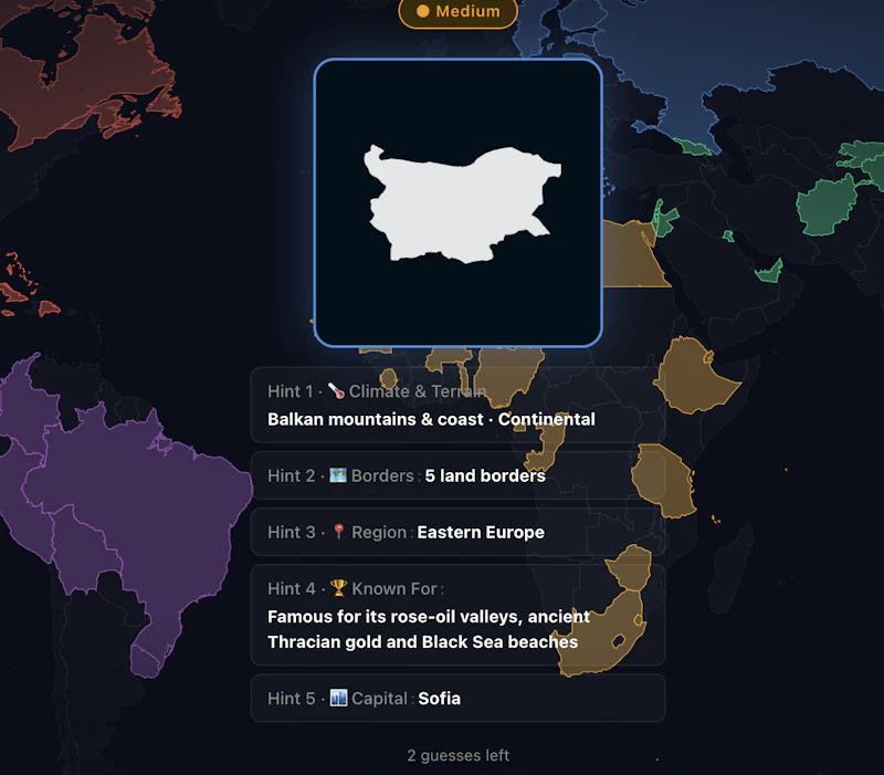GlobeIQ — Daily Geography Guessing Game screenshot 2