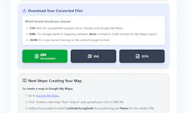 Google Maps Timeline Data Converter App gallery image