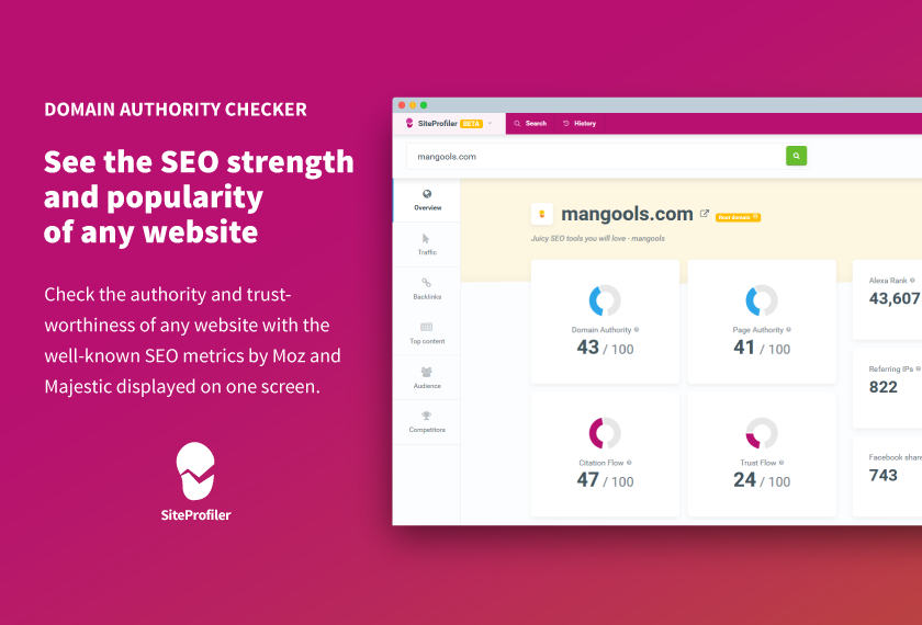 SiteProfiler by Mangools Image