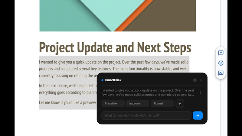 SmartClick-Instant AI for your clipboard screenshot 1 (video preview)