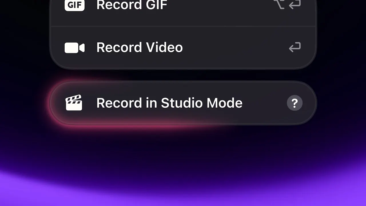 CleanShot 5.0 with Studio Mode gallery image