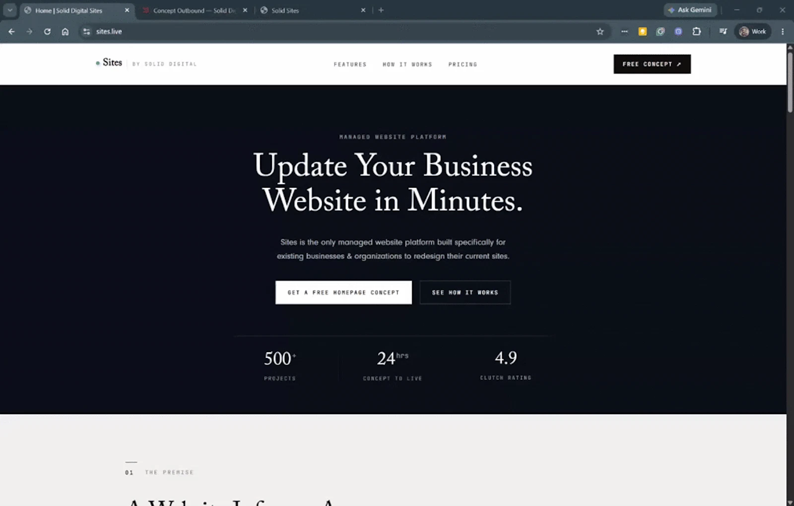 Sites screenshot 1 (video preview)