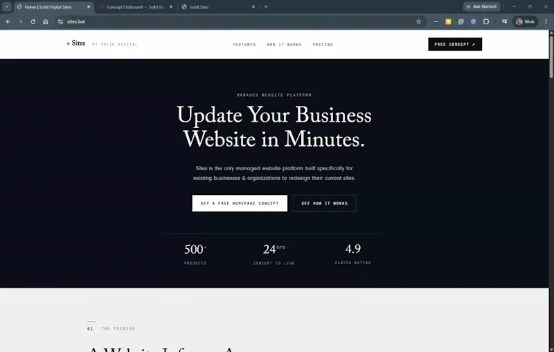 Sites screenshot 1 (video preview)