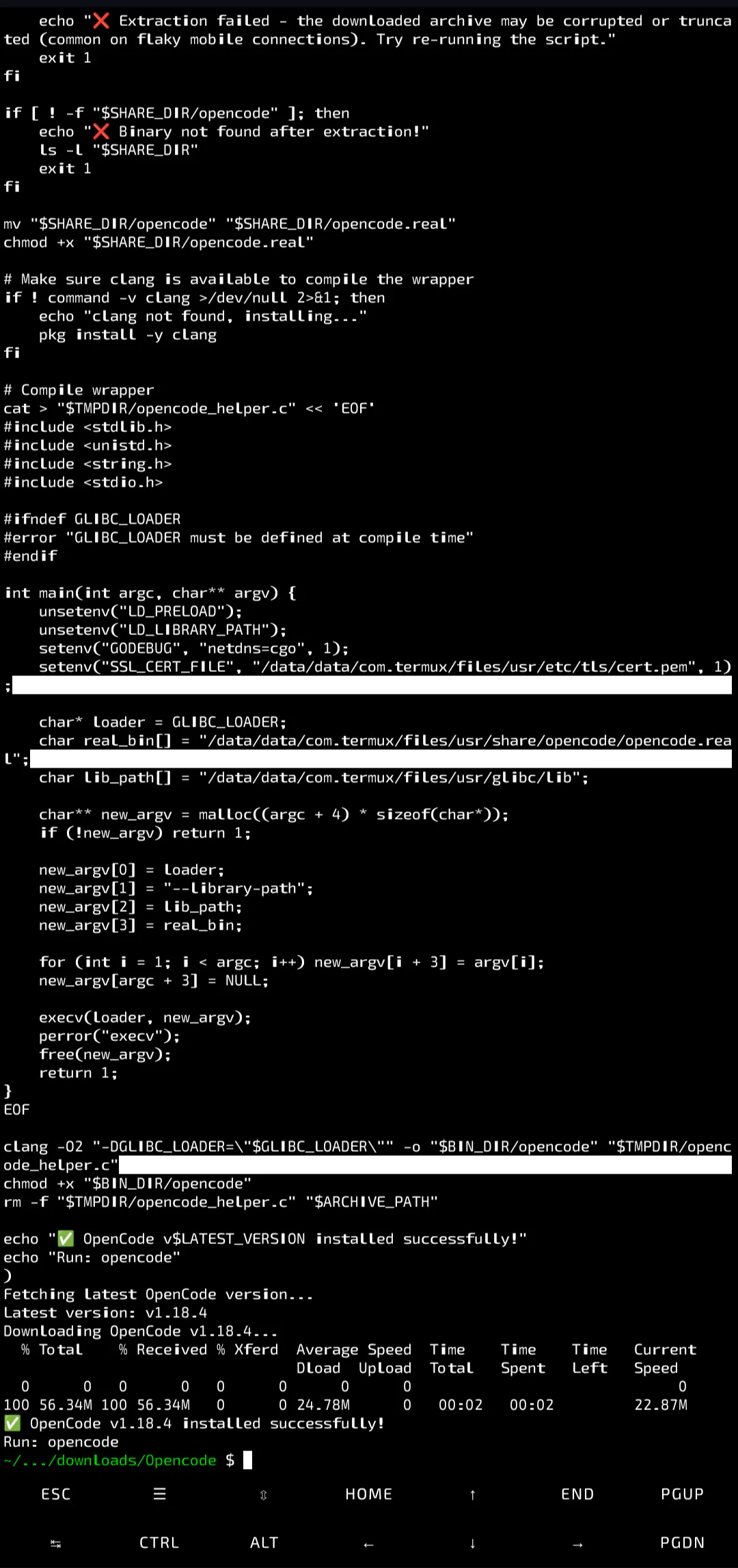 Opencode on Android gallery image