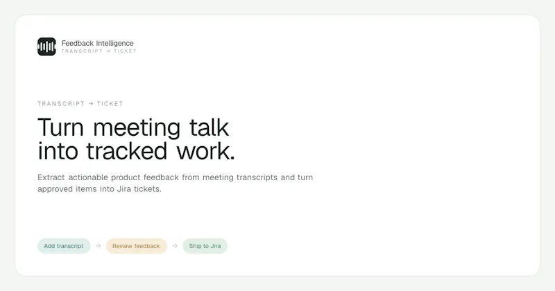 Feedback Intelligence Jira Automation screenshot 1