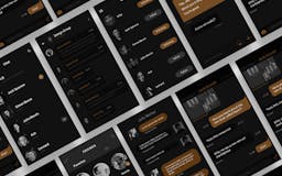 Gold & Coal UI Kit for iOS and Android media 3