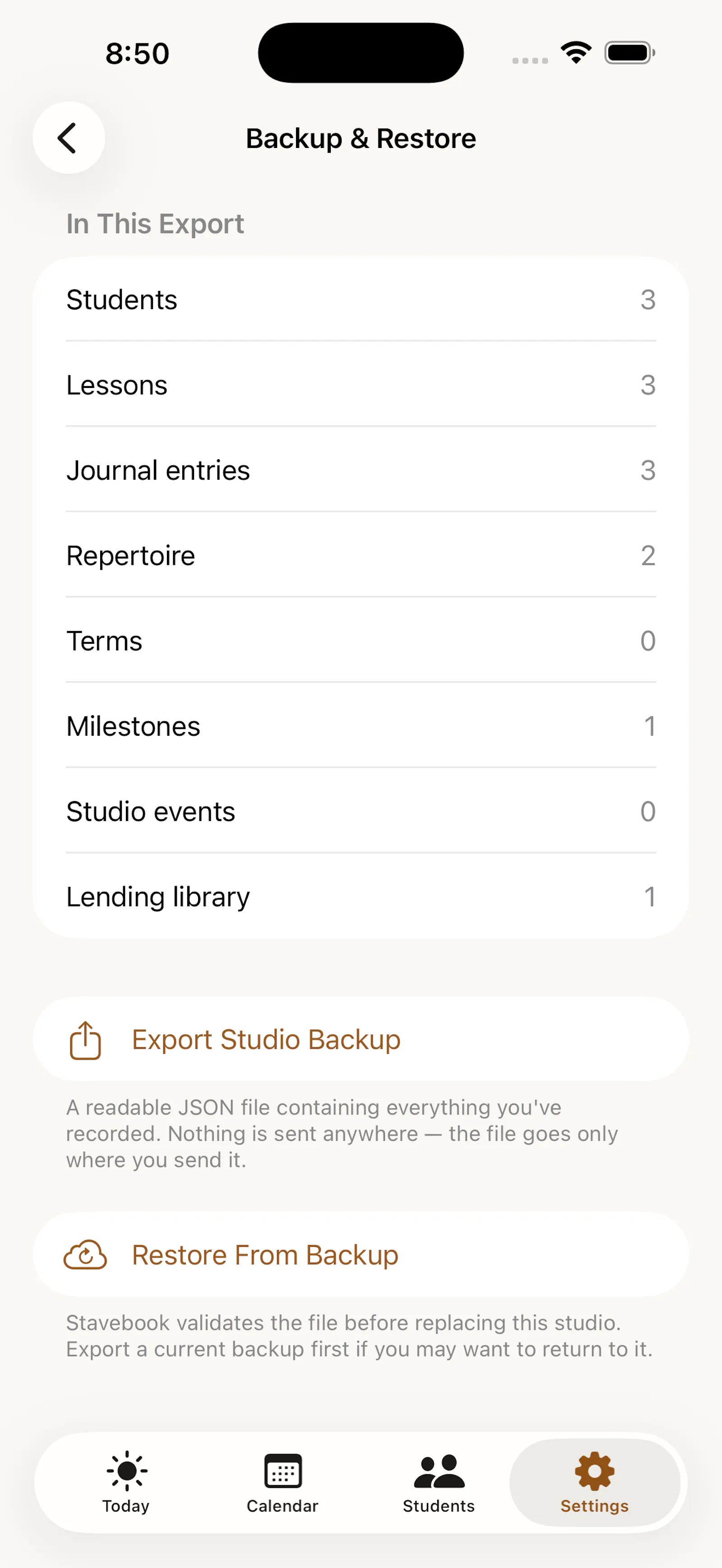 Stavebook screenshot 4
