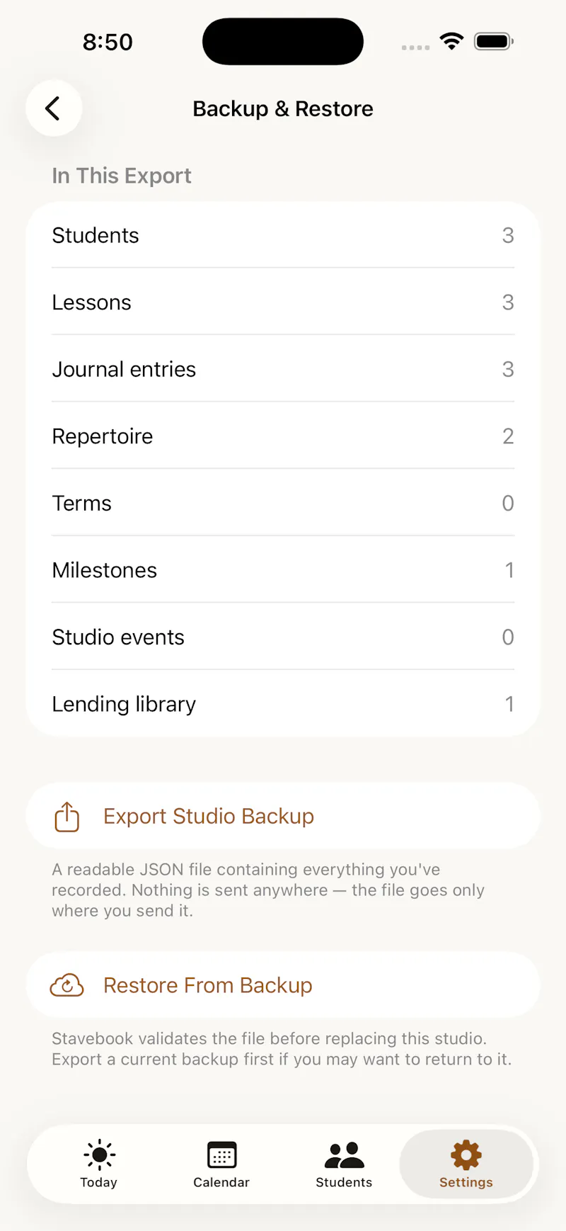 Stavebook screenshot 4