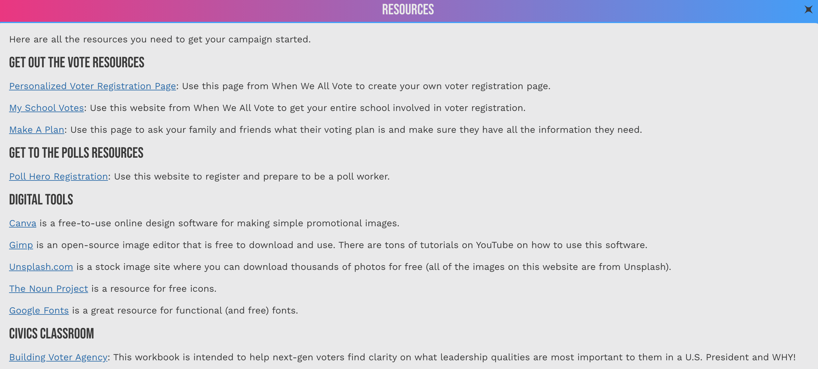 Build A Campaign 2020 gallery image