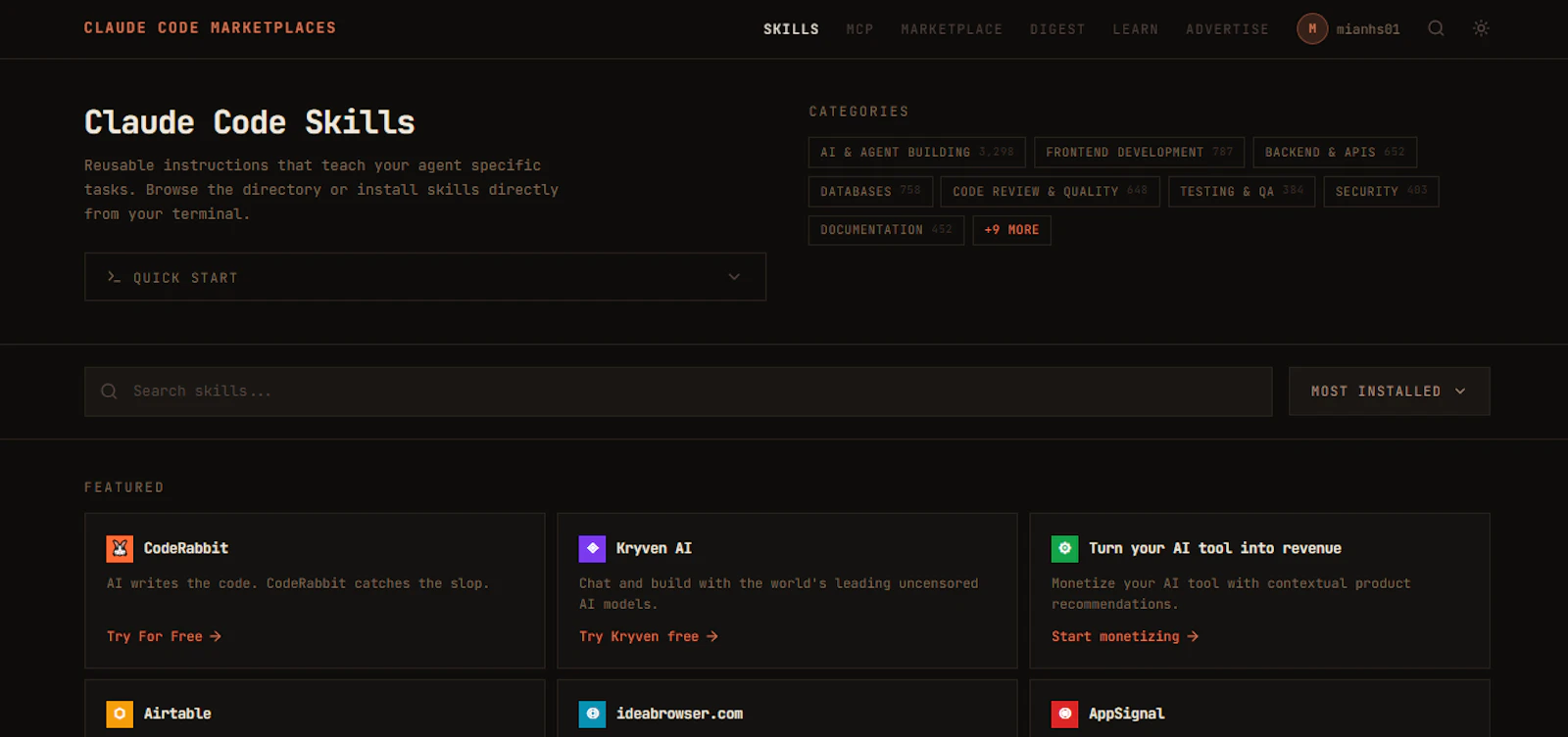 Claude Marketplace Net screenshot 1