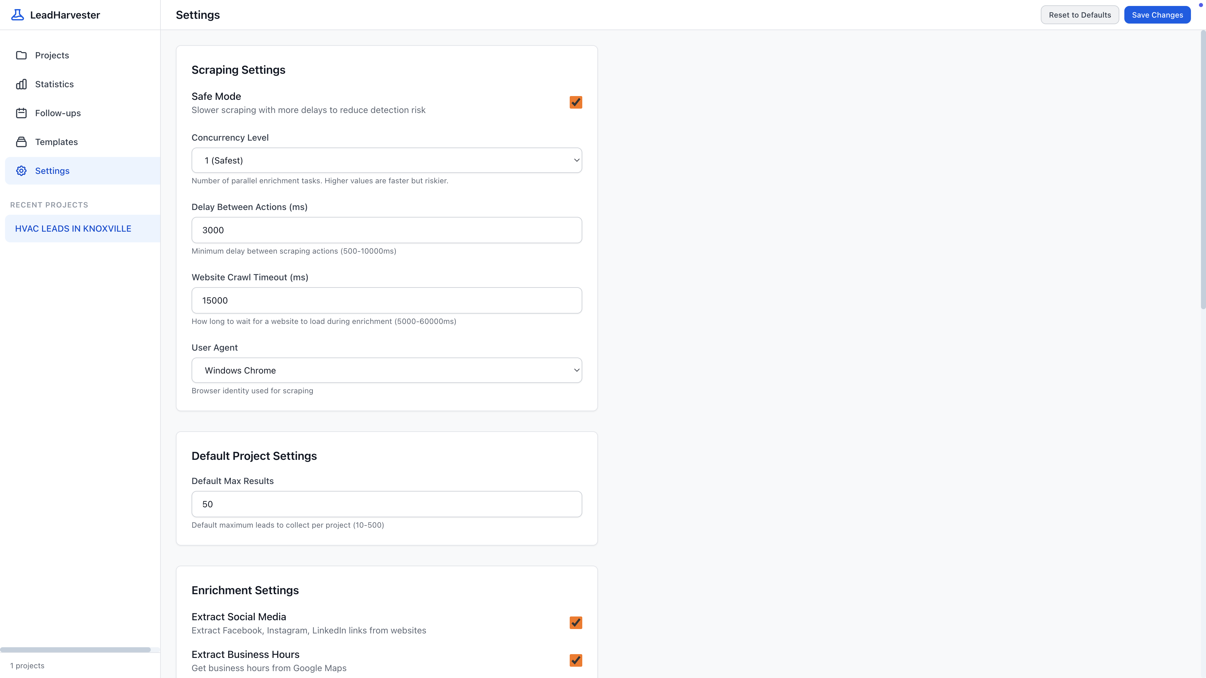 Lead Harvester Pro - Screenshot 4 showing product features and functionality