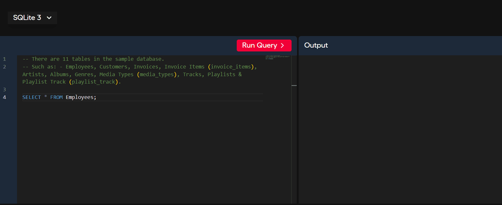 คอมไพเลอร์ SQL ออนไลน์ฟรี