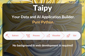 Screenshot of the Taipy dashboard, showcasing its seamless integration and intuitive usability for developers.