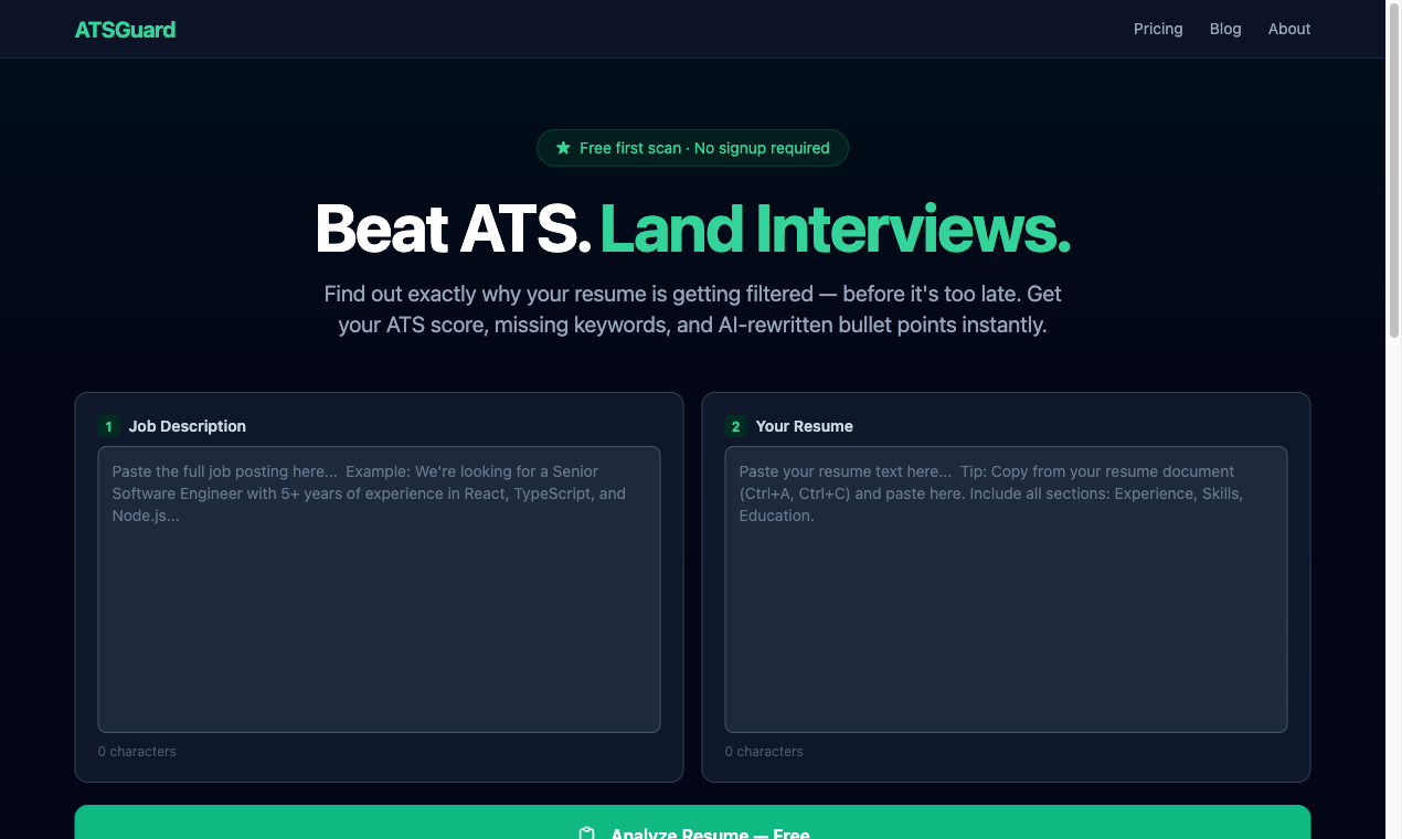 ATSGuard — Free ATS Resume Scanner gallery image