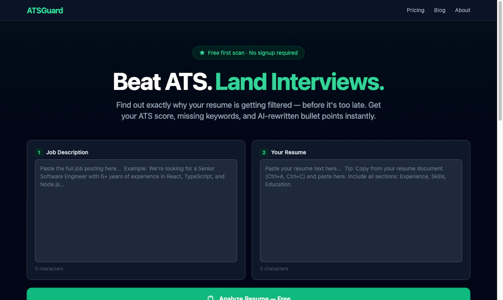 ATSGuard — Free ATS Resume Scanner screenshot 4