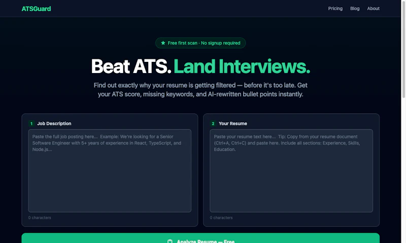 ATSGuard — Free ATS Resume Scanner screenshot 4