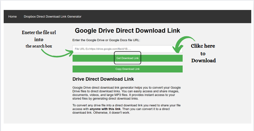 Google Drive Direct Download -Link media 3