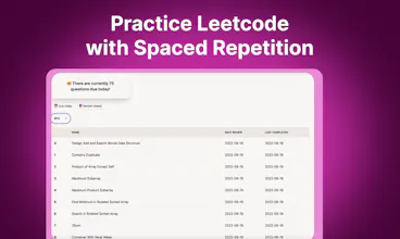 SpacedLeets - Leetcode Spaced Repetition gallery image