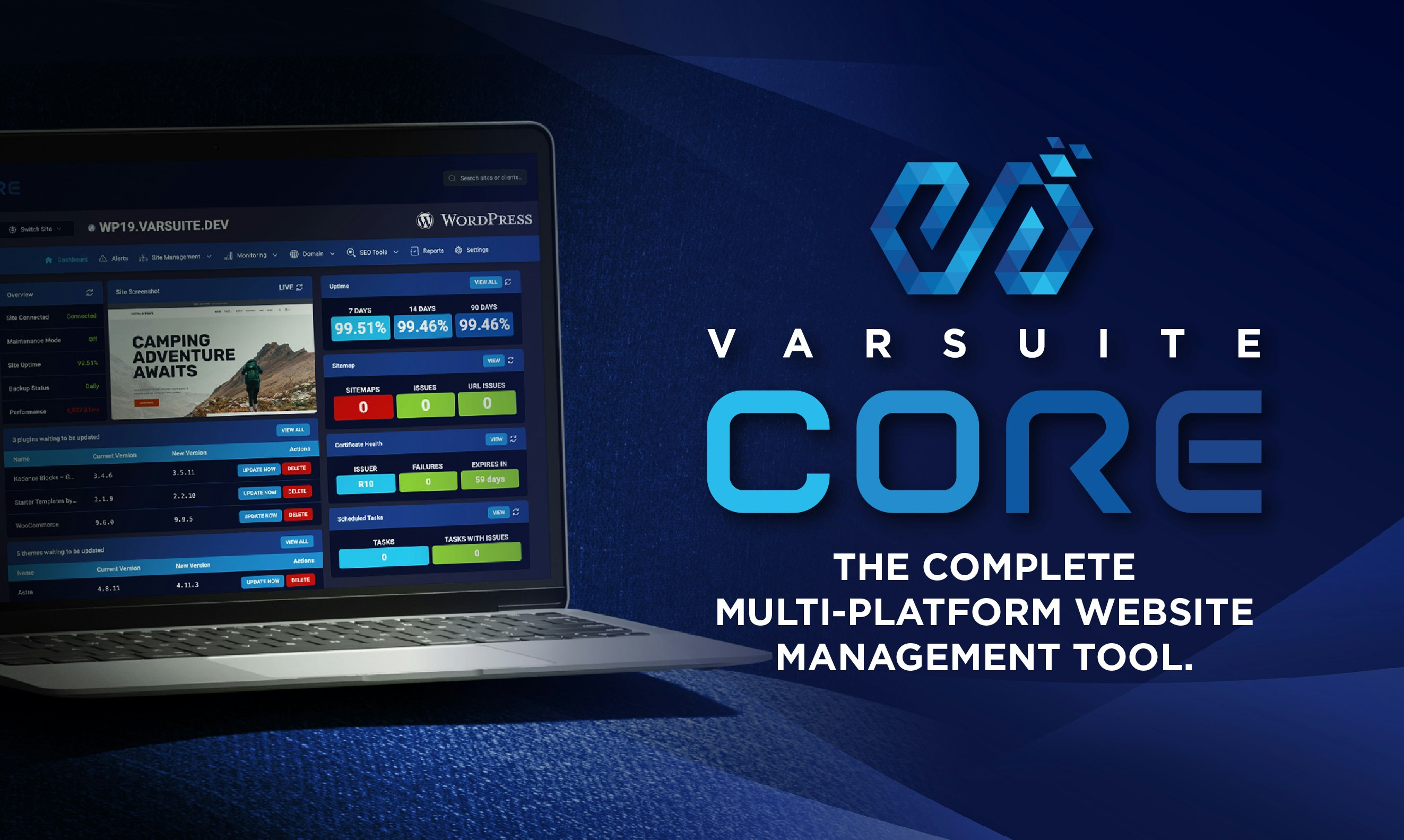 Varsuite Core-一个仪表板，所有站点 - 您的Laravel和WordPress站点的多合一指挥中心媒体2