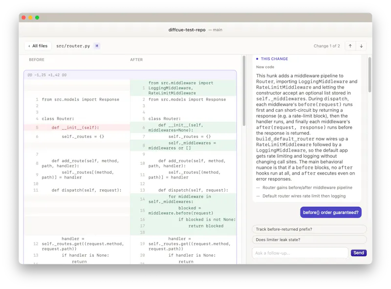 DiffCue screenshot 2