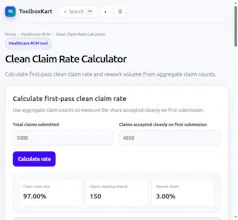 Clean Claim Rate Calculator gallery image