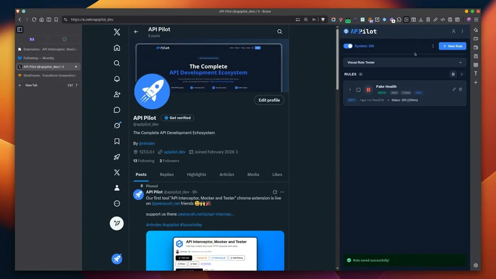 API Interceptor, Mocker and Tester screenshot 1 (video preview)