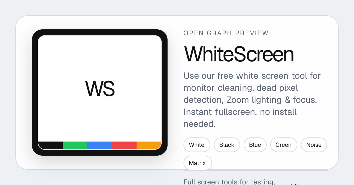 WhiteScreen gallery image