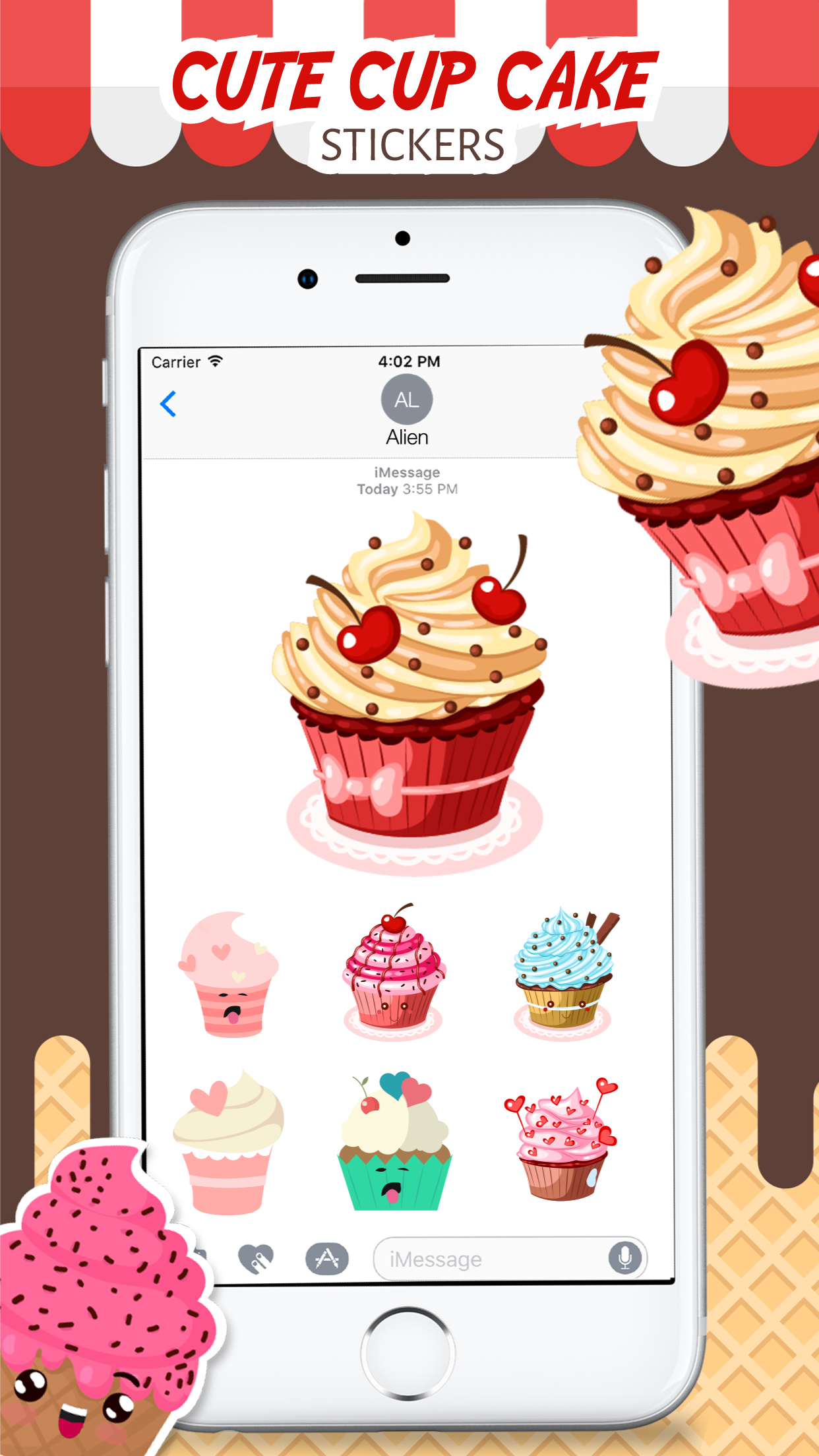 Cupcake Emoji & Stickers for iMessage gallery image
