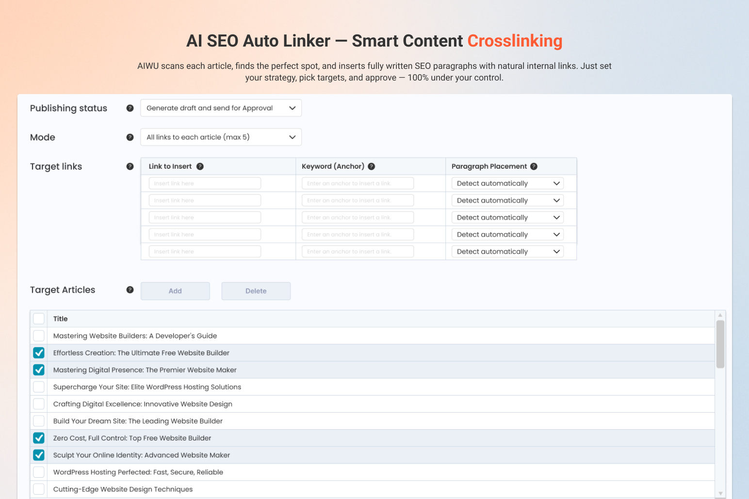 AIWU – WordPress AI Automation Plugin gallery image