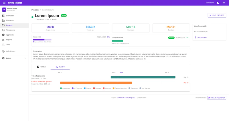 CronoTracker: Modern and Affordable screenshot 1