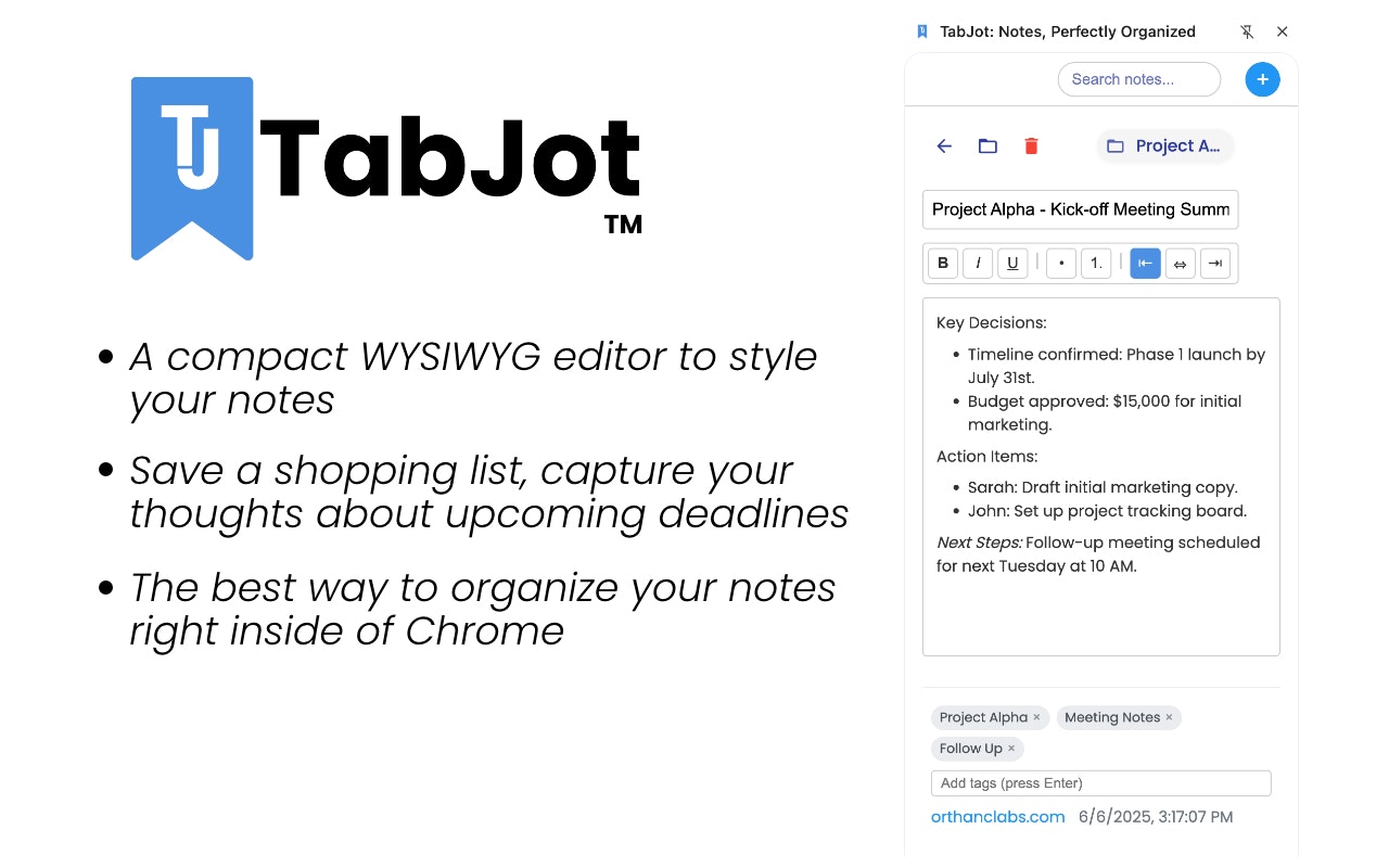 Tabjot - Anmerkungen, perfekt organisiert Medien 2