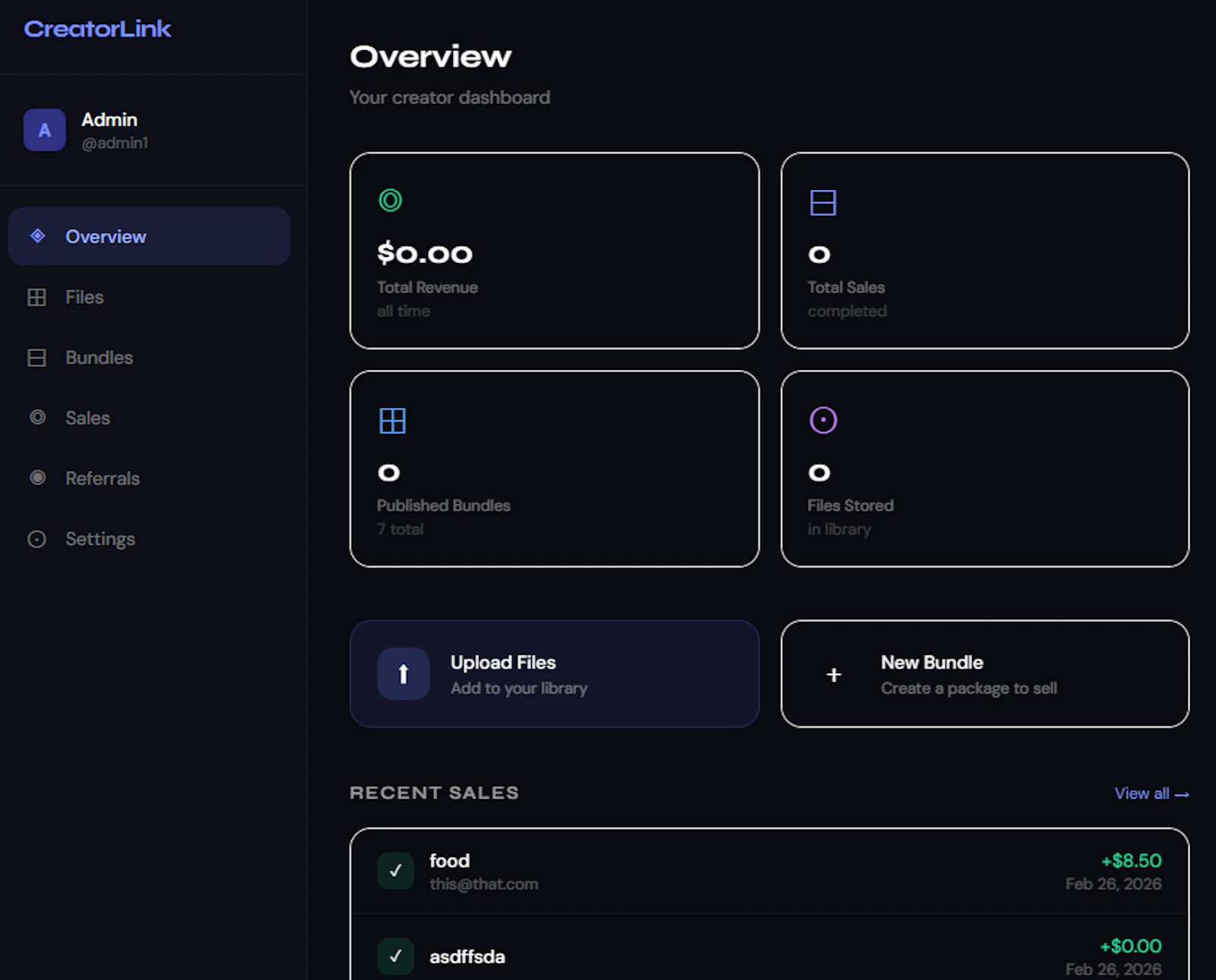 CreatorLink screenshot 2