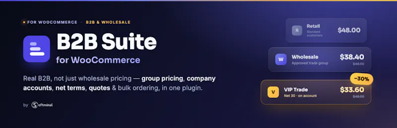 Softminal B2B Suite for WooCommerce screenshot 1
