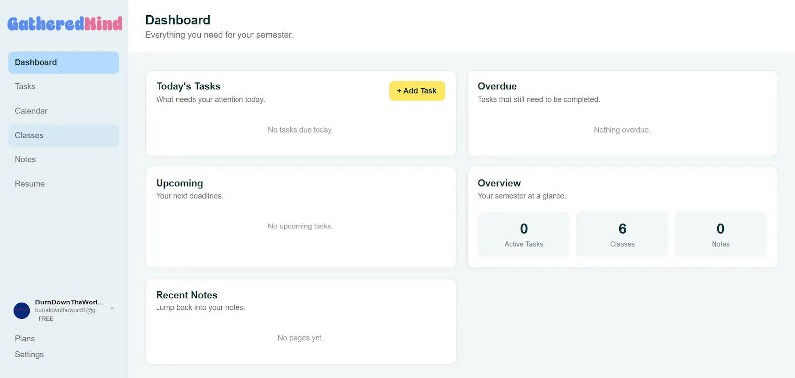 GatheredMind - Your Semester Gathered screenshot 1
