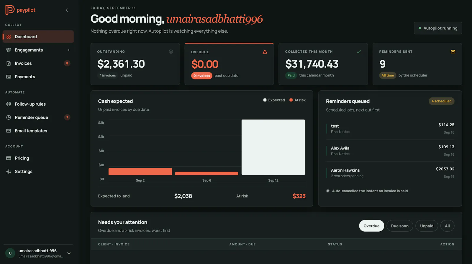 PayPilot · Automate Invoice Reminders screenshot 2