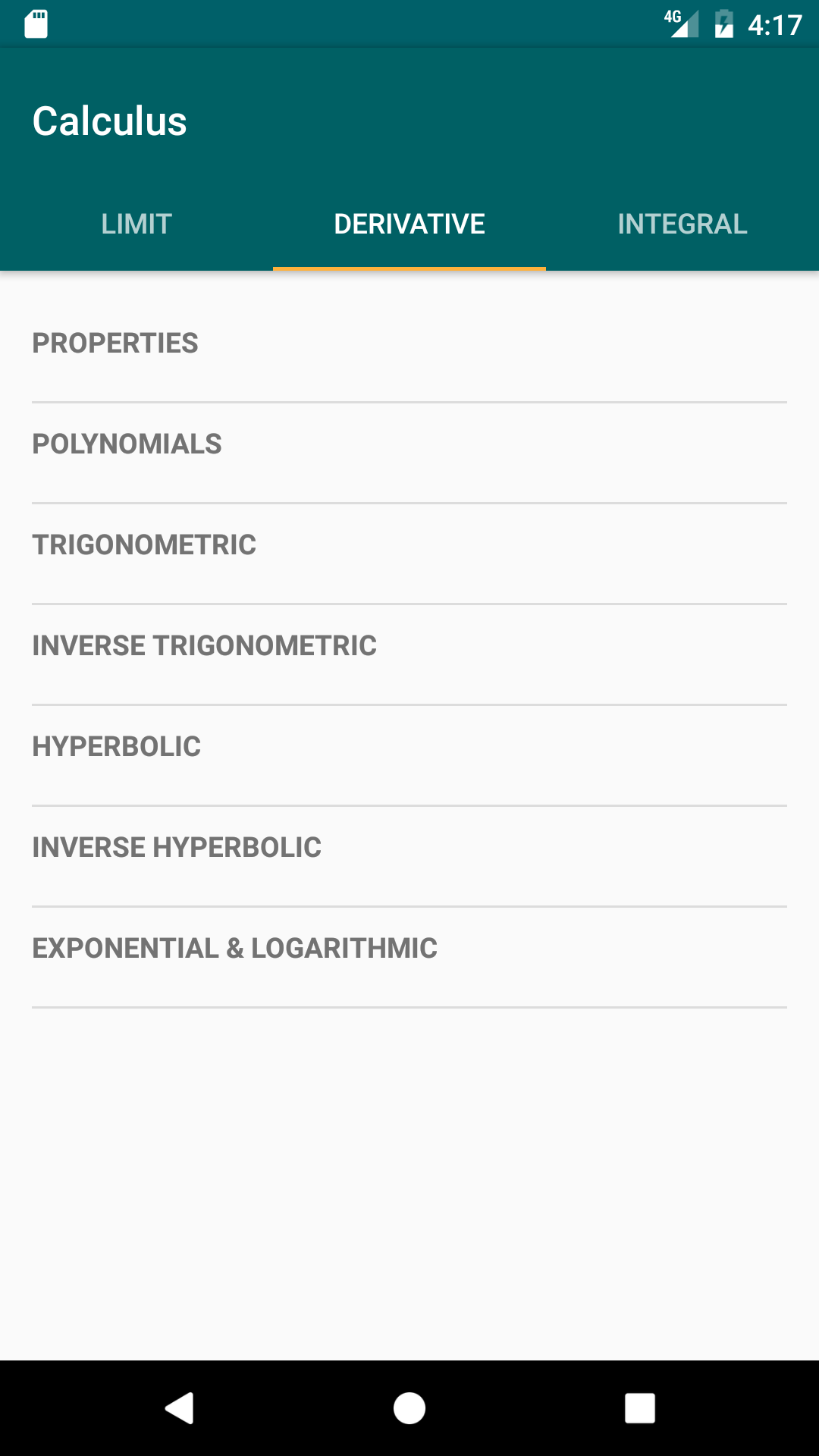 Calculus App- A free app for calculus formulae gallery image