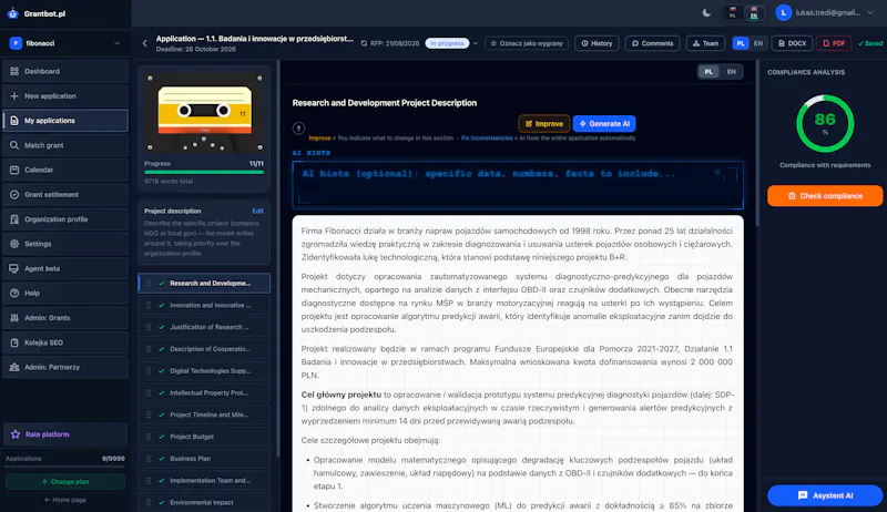 Grantbot.pl screenshot 6