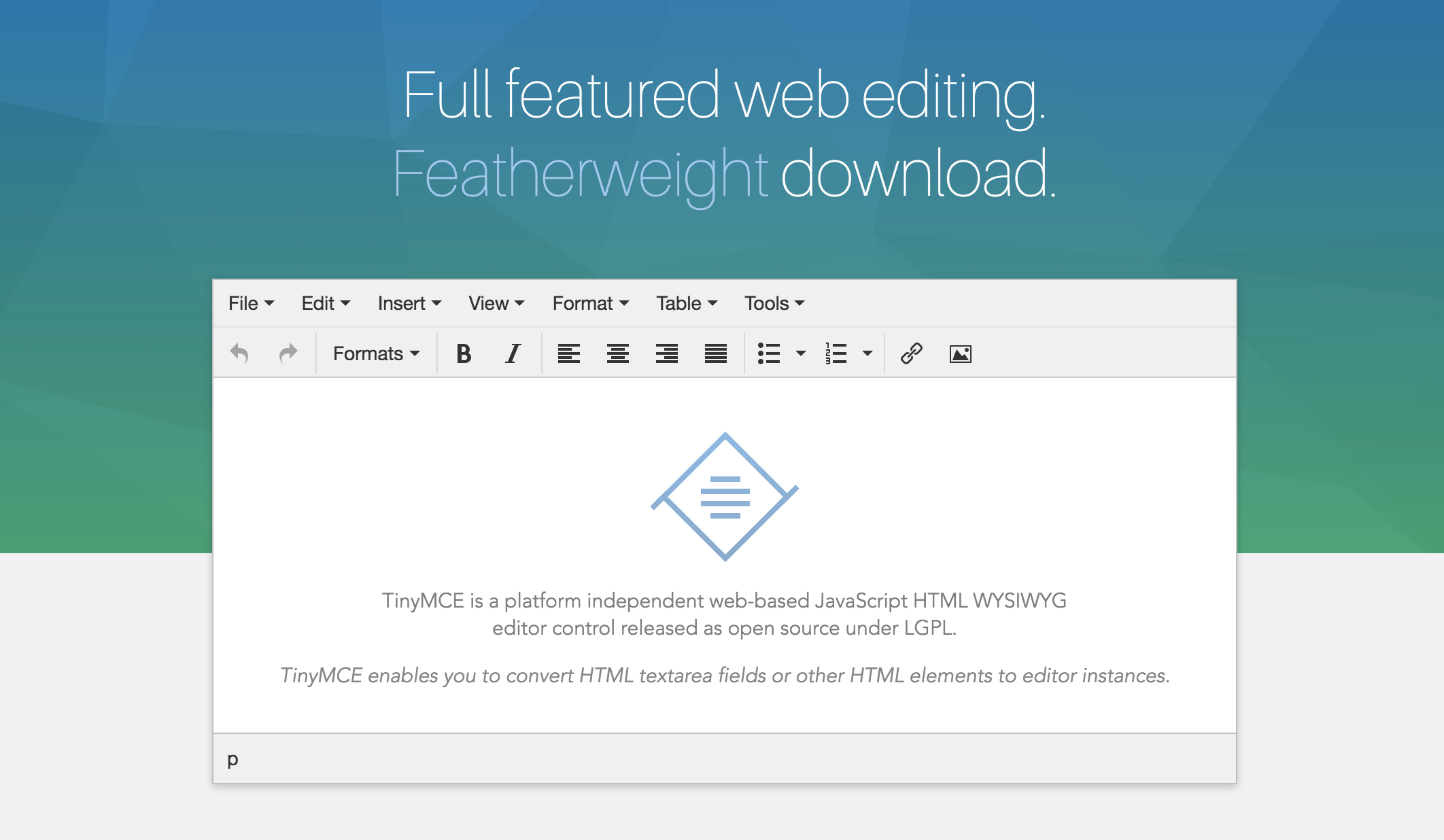 TinyMCE gallery image