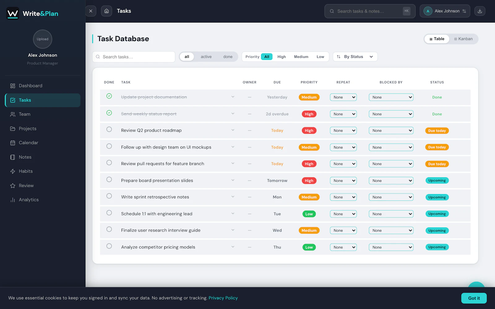 Write&Plan  screenshot 3