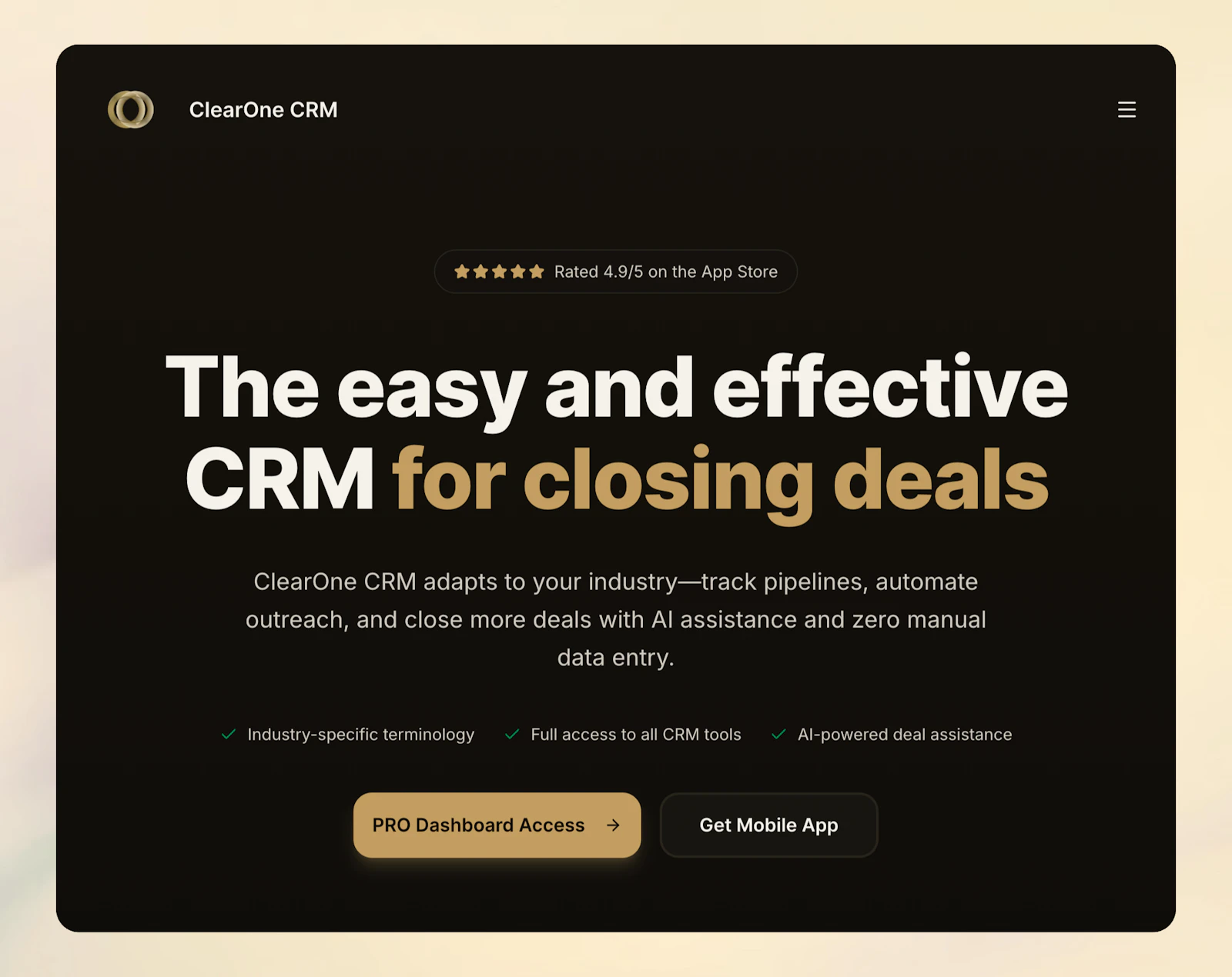 ClearOne CRM screenshot 1
